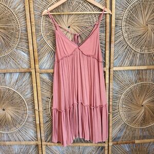 wild fable Dusty Rose Tiered Mini Dress